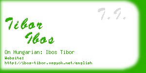 tibor ibos business card